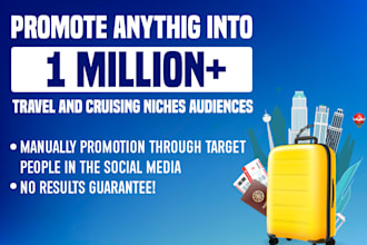 promote into 1 million travel and cruising niche audiences