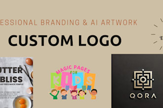 create professional custom logo designs and ai generated digital content