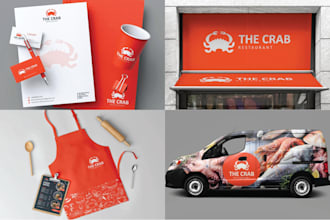 design modern modern minimalist logo and complete visual identity package