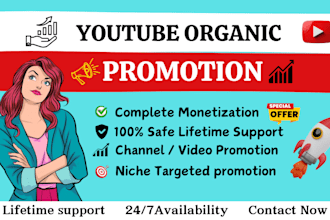 do organic youtube video promotion for channel monetization