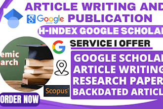 publish your research articles in a peer reviewed google scholar
