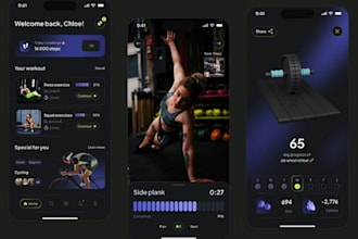 develop fitness app, gym app, workout app, trainer app, health and fitness app