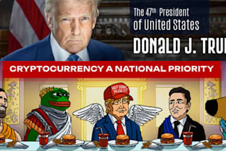 create dex screener banner, pumpfun banner for meme coin, dex trump screen