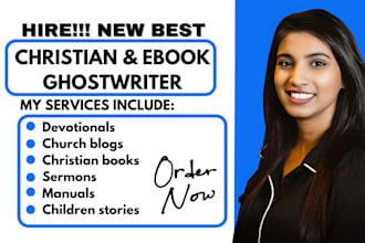 ghostwrite inspiring christian ebook devotional self help fiction nonfiction