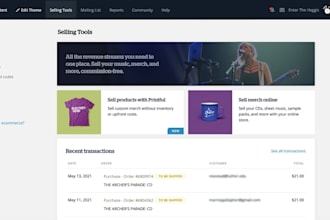 build bandzoogle musician website weebly website bandzoogle printful printify
