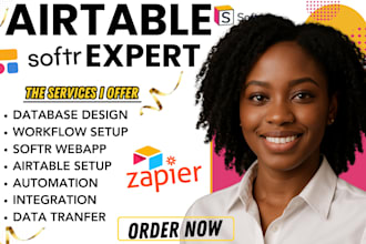 setup airtable database, airtable automation, airtable crm setup, softr expert