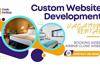 build hotel booking website, vacation rental, airbnb website, lodgify, hostaway