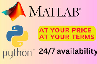 do image, signal processing, simulink project using matlab and python