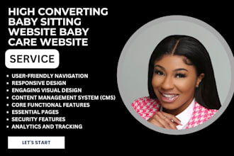 design baby sitting website baby care website kindergarten website day care lead