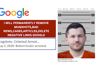 permanently remove mugshots, bad news, cases, article, delete negative link