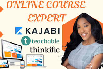 kajabi website design thinkific online course podia sales funnel teachable