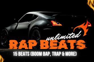 give you 5 to 15 exclusive rap beats with full rights