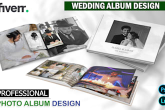 do professional wedding album and photo book design