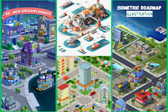 do custom nft isometric crypto roadmap illustration, cartoon nft road map design