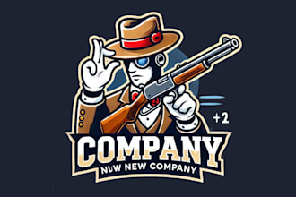 design a bold and dynamic shotgun mascot logo for your brand or team