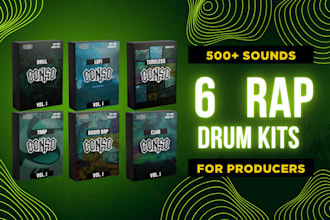 give you 6 drum kits for making rap beats