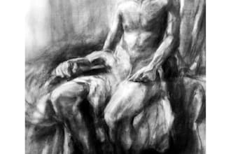 draw unique digital charcoal sketch and illustration