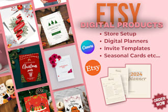 create digital planner template custom journal design digital wedding invitation