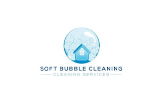 design bubbles reflects house cleaning services logo