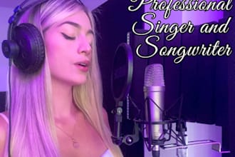 be your female pop singer, female vocalist singer,  lyric songwriter no autotune