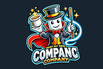 design a custom magician mascot logo for your brand or team