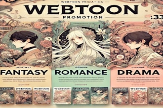 do organic and viral webtoon promotion, wattpad, manga, tapas to target audience