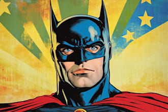 make a superhero pop art