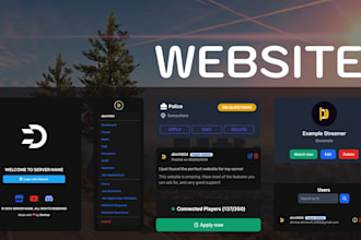 develop a custom functional website for your fivem server