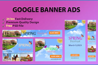 design creative google banner ads and web banner ads