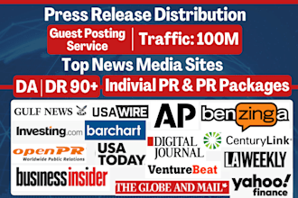 distribute pr news article high da premium guest posting, seo guest post service