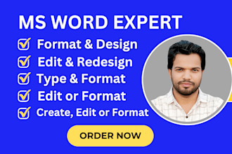 format, design, edit, and create microsoft word documents