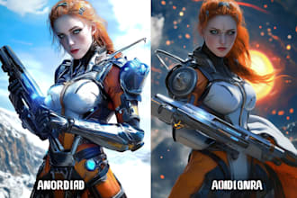 do star wars sci fi character art, game character for you