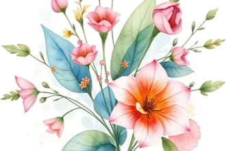 draw digital botanical illustration, watercolor illustration
