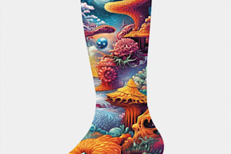 design custom and unique socks design
