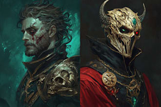 draw a fantasy horror and any fantasy horror character