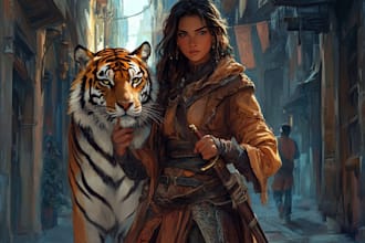 make a realistic dnd character art for you