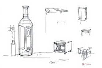 draw your product concept sketches for your design