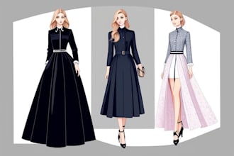 draw fashion illustration in my style