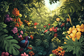 create custom botanical illustration, concept art