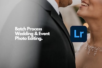 batch process wedding and event bulk photos in lightroom