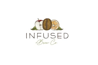 design eye catching organic juice coffee business logo