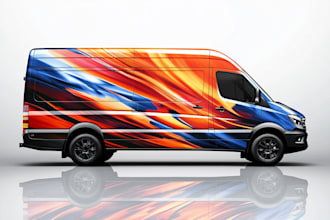 create car, van, truck, trailer vehicle wrap design