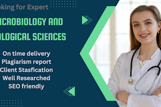 write articles about biology, chemistry and microbiology