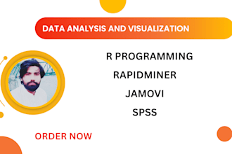 do data analysis in jamovi, rapidminer, rstudio and spss
