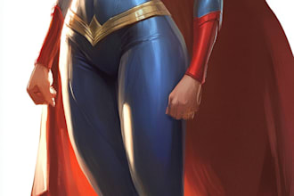draw you or your kids as a superhero character