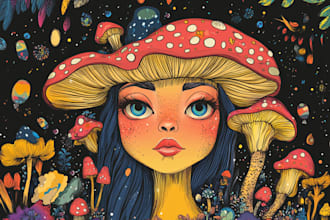 draw cute doodle and doodle art ilustration for any purpose