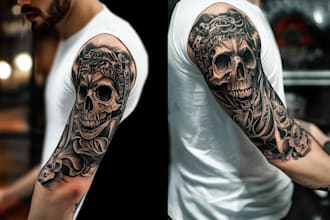create unique realistic tattoo design