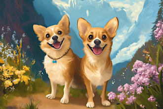 draw pet portrait with disney style