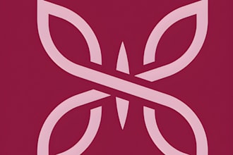 do flawless modern minimalist butterfly logo design