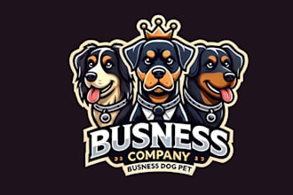 design a custom dog head mascot logo cartoon, character for your brand or team